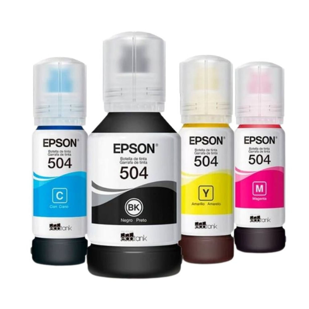 Kit de Tinta Epson T504 OriginalT504120 T504220 T504320 T504420 Multicolor