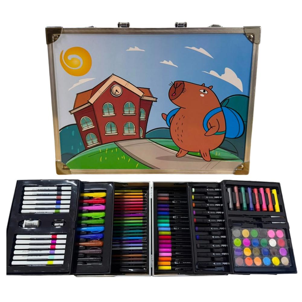 SET DE ARTE MALETA DE ALUMINIO 85 PIEZAS TOUCH LIBRO PARA PINTAR