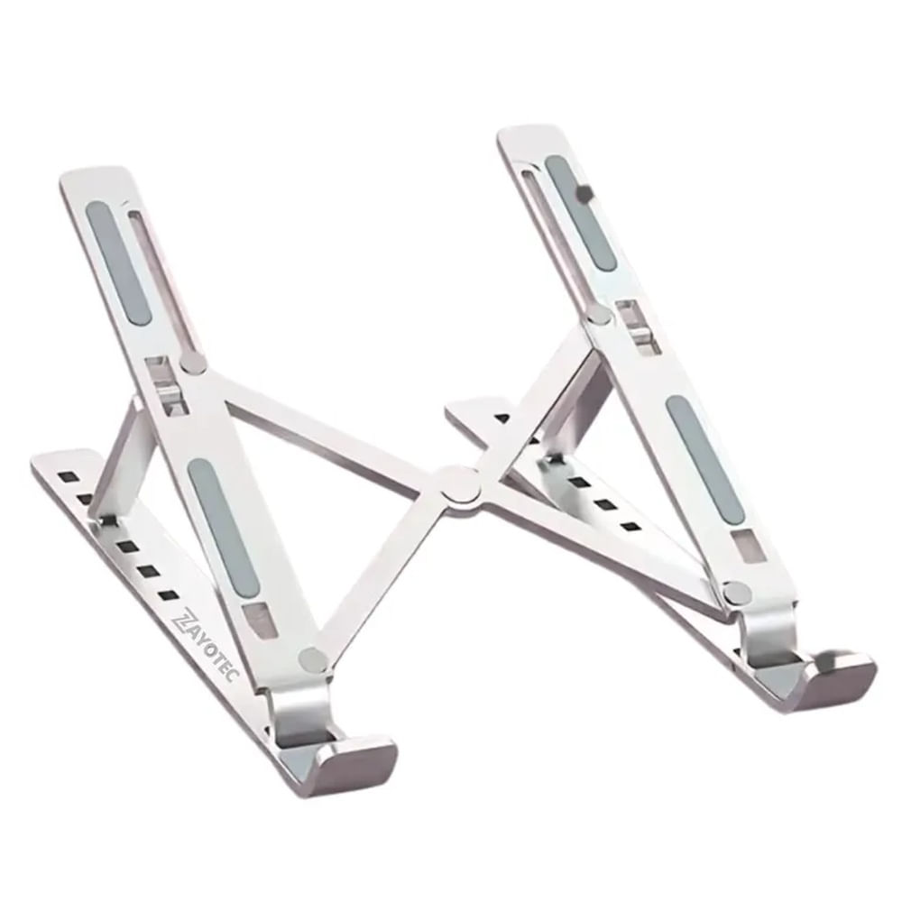 Base Plegable Aluminio Laptop MacBook 10-17.3" Ajustable 7 Niveles Portátil Plateada Plateado
