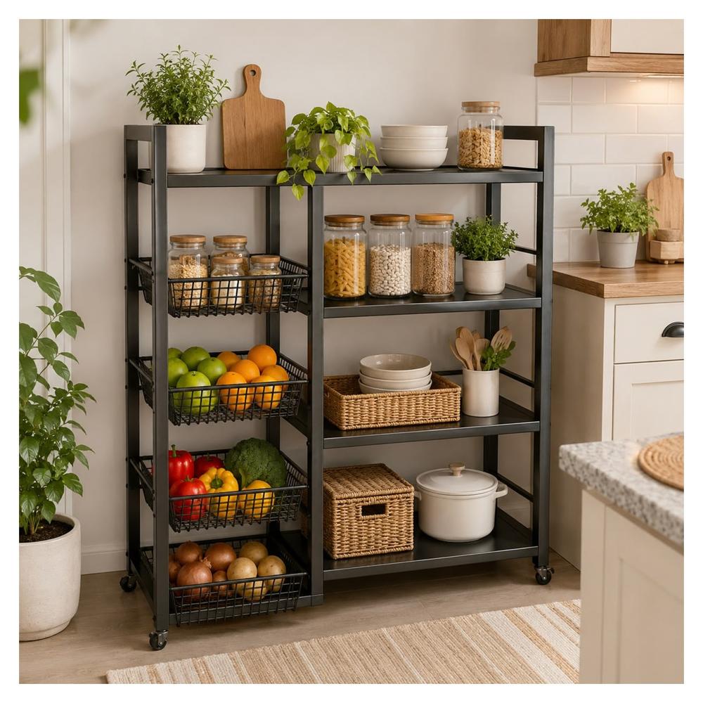 ORGANIZADOR MULTIFUNCIÓN GRANDE 4 NIVELES COLOR NEGRO
