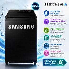 Samsung 19Kg Carga Superior AI Wash EcoBubble WA80F19S8B