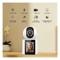 Cámara para Mascotas con Pantalla y Videollamada Full HD 360 Blanco