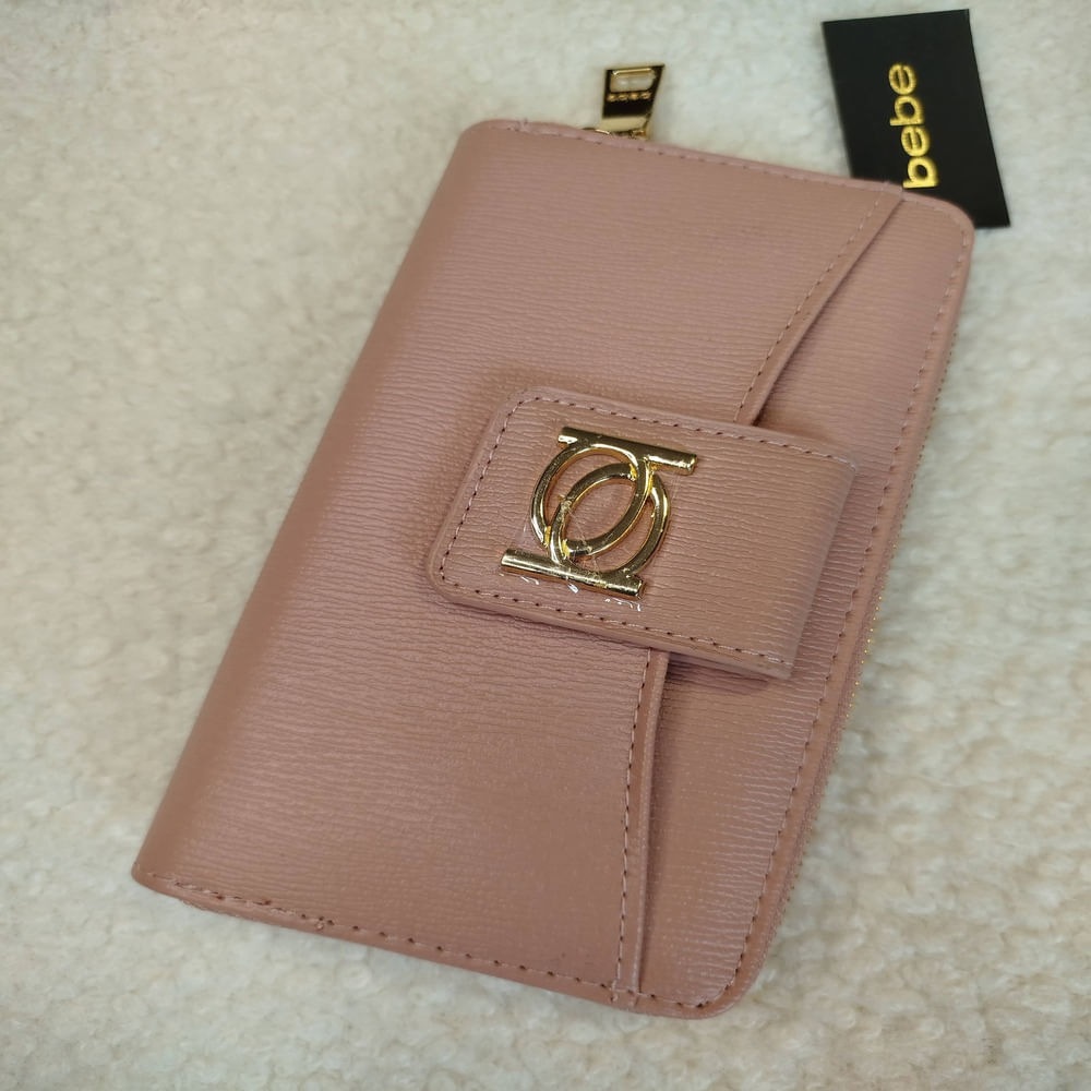 Billetera Larga para Mujer Bebe Palo Rosa Elegante