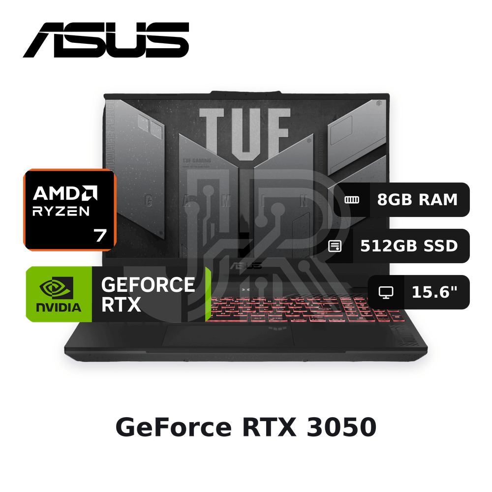 Laptop ASUS TUF Gaming A15 FA506N Ryzen 7 170 8GB 512GB SSD RTX 3050 15.6"