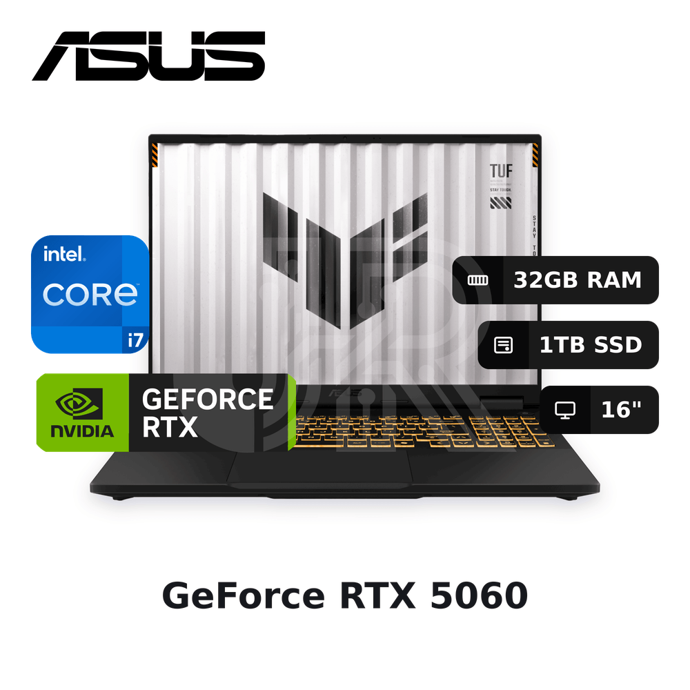 Laptop ASUS TUF Gaming F16 FX608JMR Core I7-14650HX 32GB 1TB SSD RTX 5060 16"