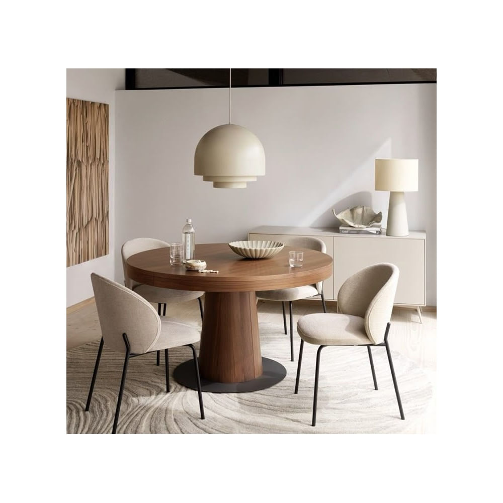 JUEGO DE COMEDOR 4 SILLAS SAREN BEIGE Beige