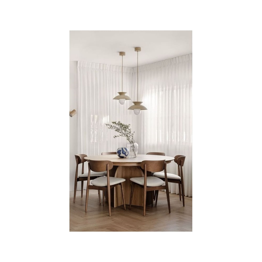 JUEGO DE COMEDOR 6 SILLAS NOLIA BEIGE Beige