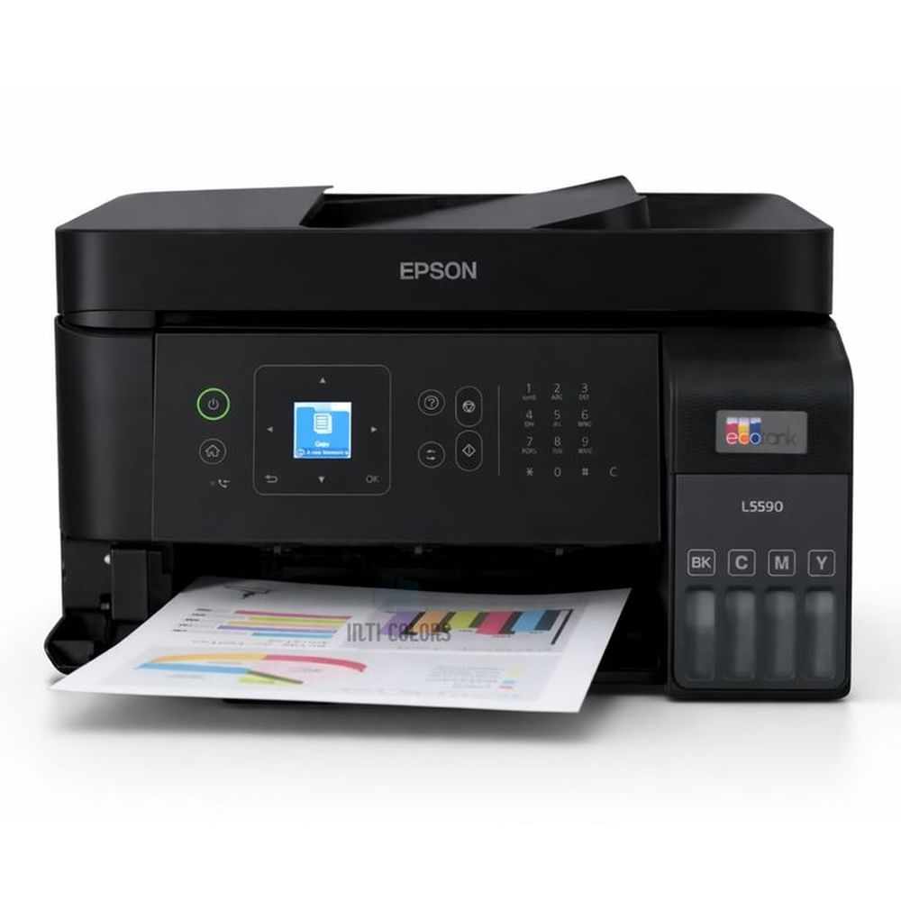 mpresora Multifuncional Epson EcoTank L5590 4 en 1 WiFi Ethernet ADF Fax Tinta Continua 110V Negro