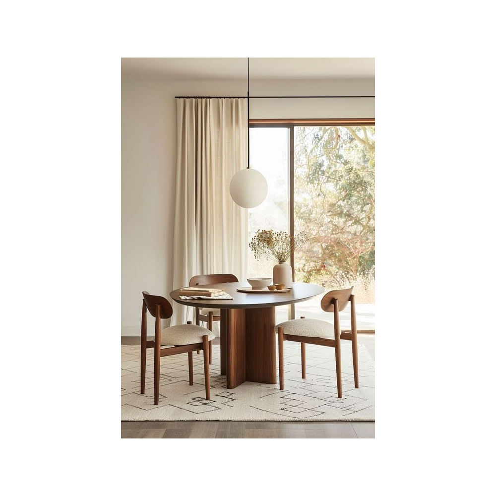 JUEGO DE COMEDOR 4 SILLAS EIRA BEIGE Beige