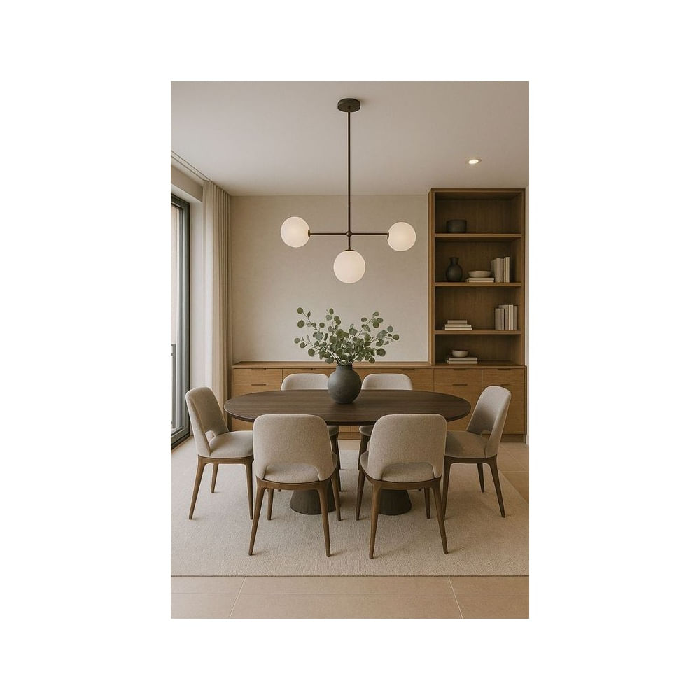 JUEGO DE COMEDOR 6 SILLAS ORSAY BEIGE Beige