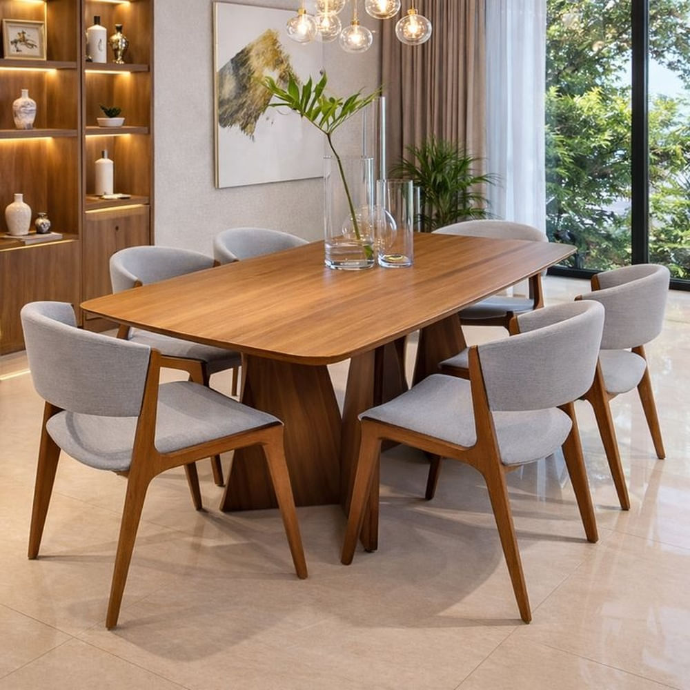 JUEGO DE COMEDOR 6 SILLAS EVA PLATA Plata
