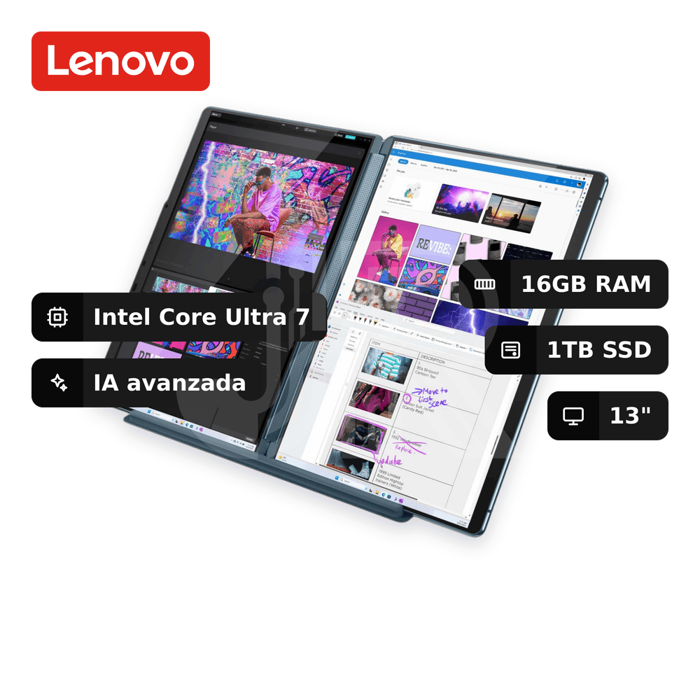 REACONDICIONADO Laptop Lenovo Yoga Book 9 13IMU9 Core Ultra 7-155U 16GB 1TB SSD 13"