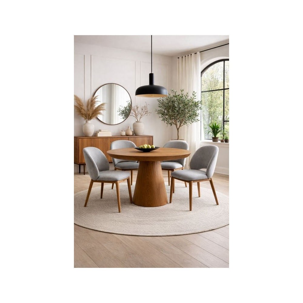 JUEGO DE COMEDOR 4 SILLAS CATALINA PLOMO Plomo