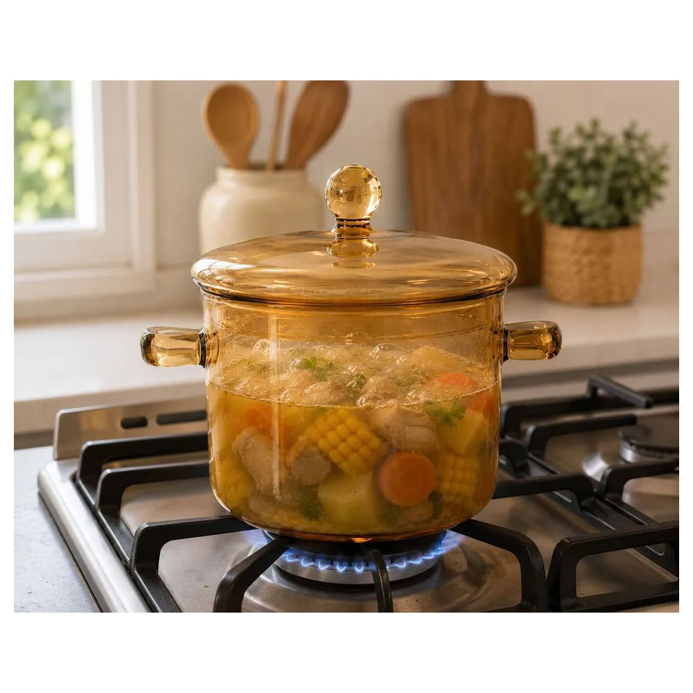 OLLA VIDRIO BOROSILICATO GOLD 1.5 LITROS Oro