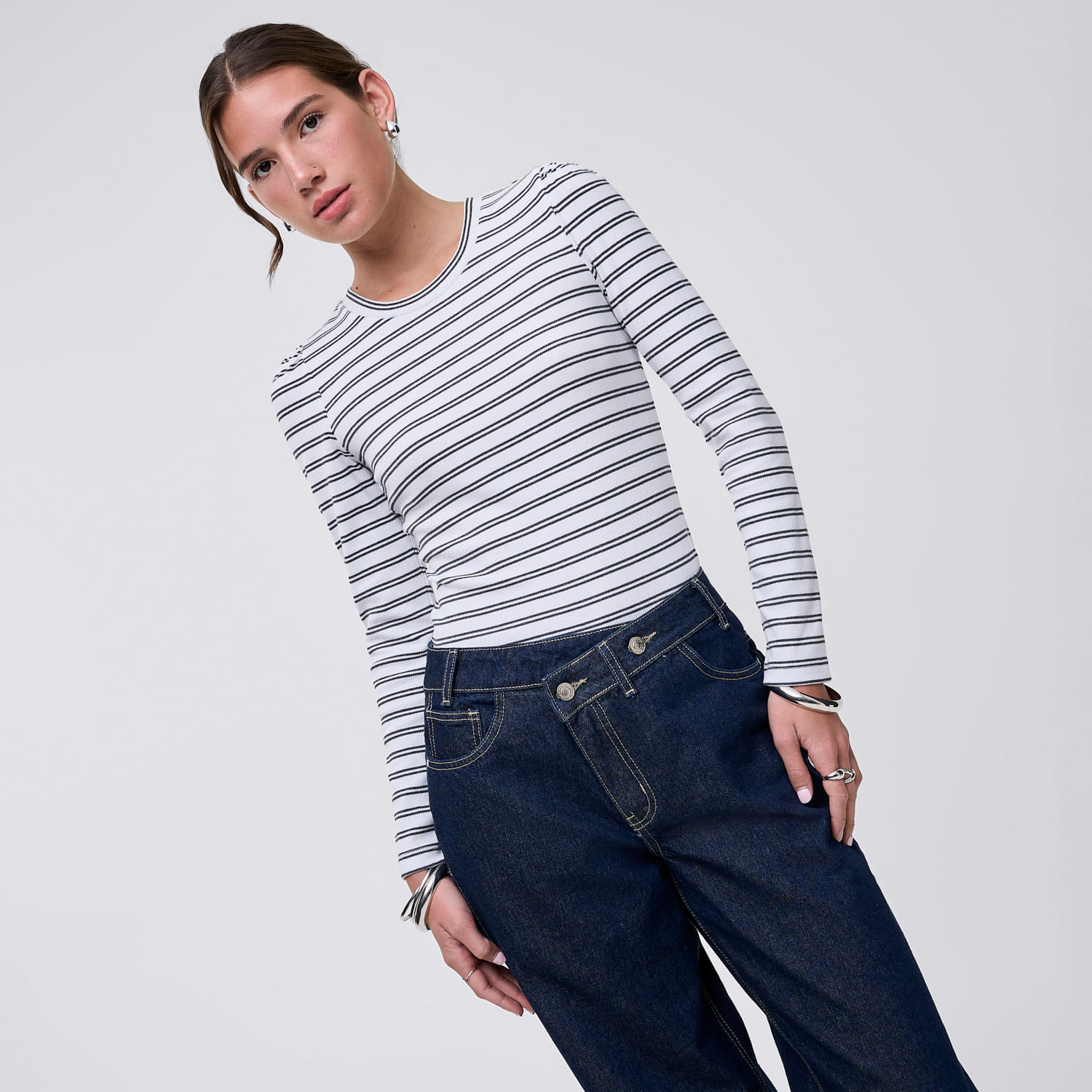 Polo Mujer Hombro Hypnotic Manga Larga Off White S