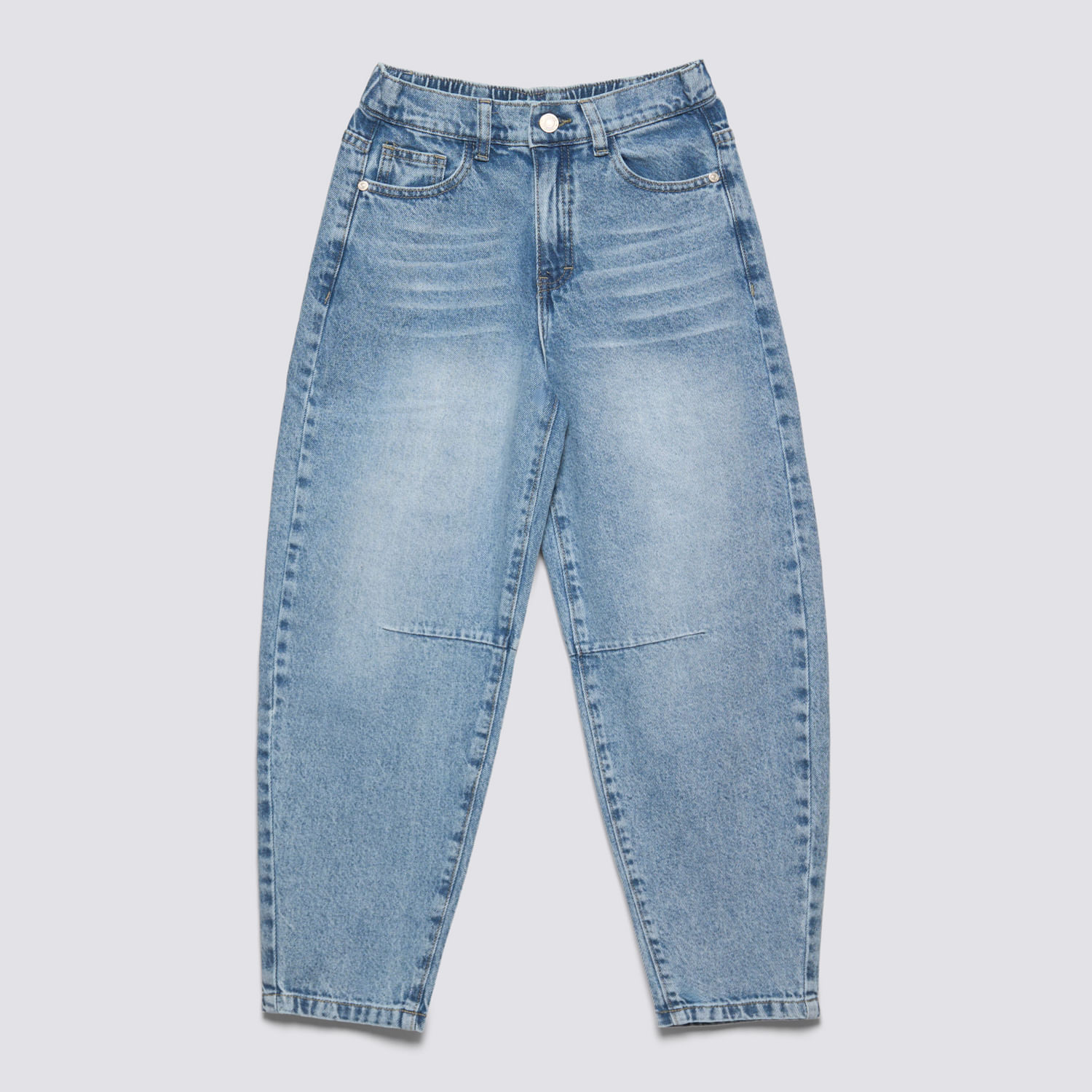 Jean Teen Niña Barrel Zubito Celeste Talla 12