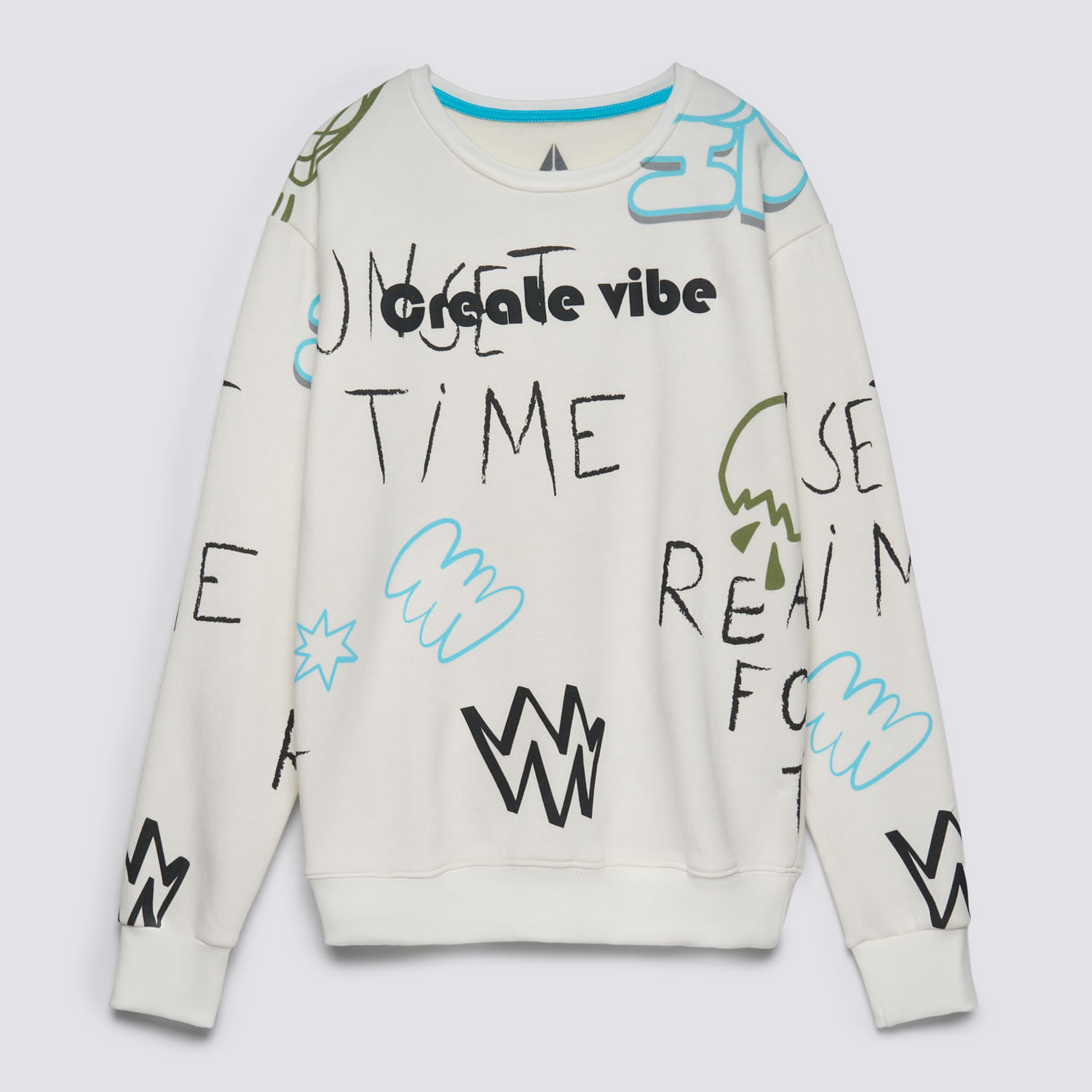 Polera Para Teen Niño Fleece Promo Aereal Ecru Talla 14