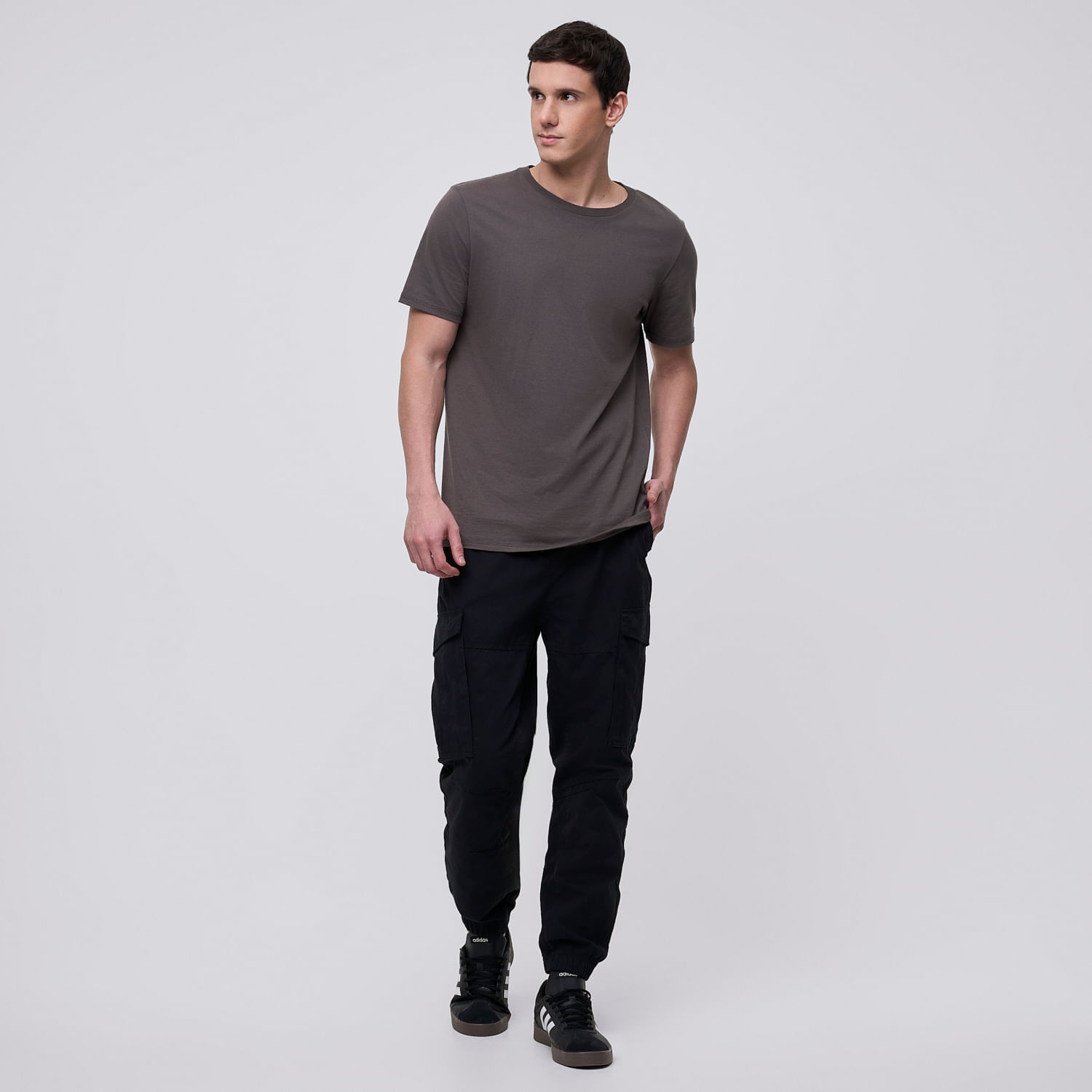 Pantalón Jogger Hombre Cargo Amc Negro Talla L