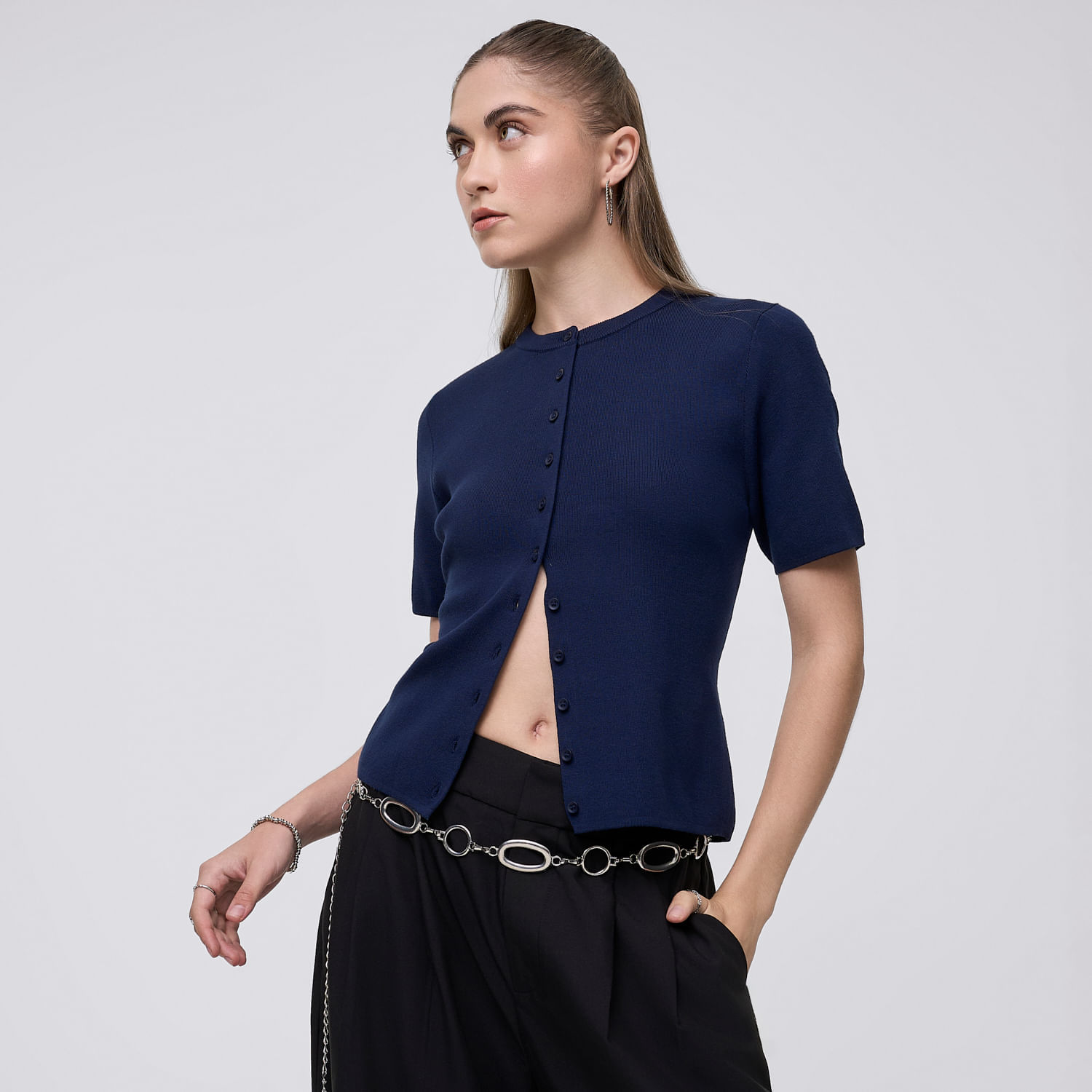 Chompa Mujer Ivon Hypnotic Manga Larga Azul Eléctrico XS