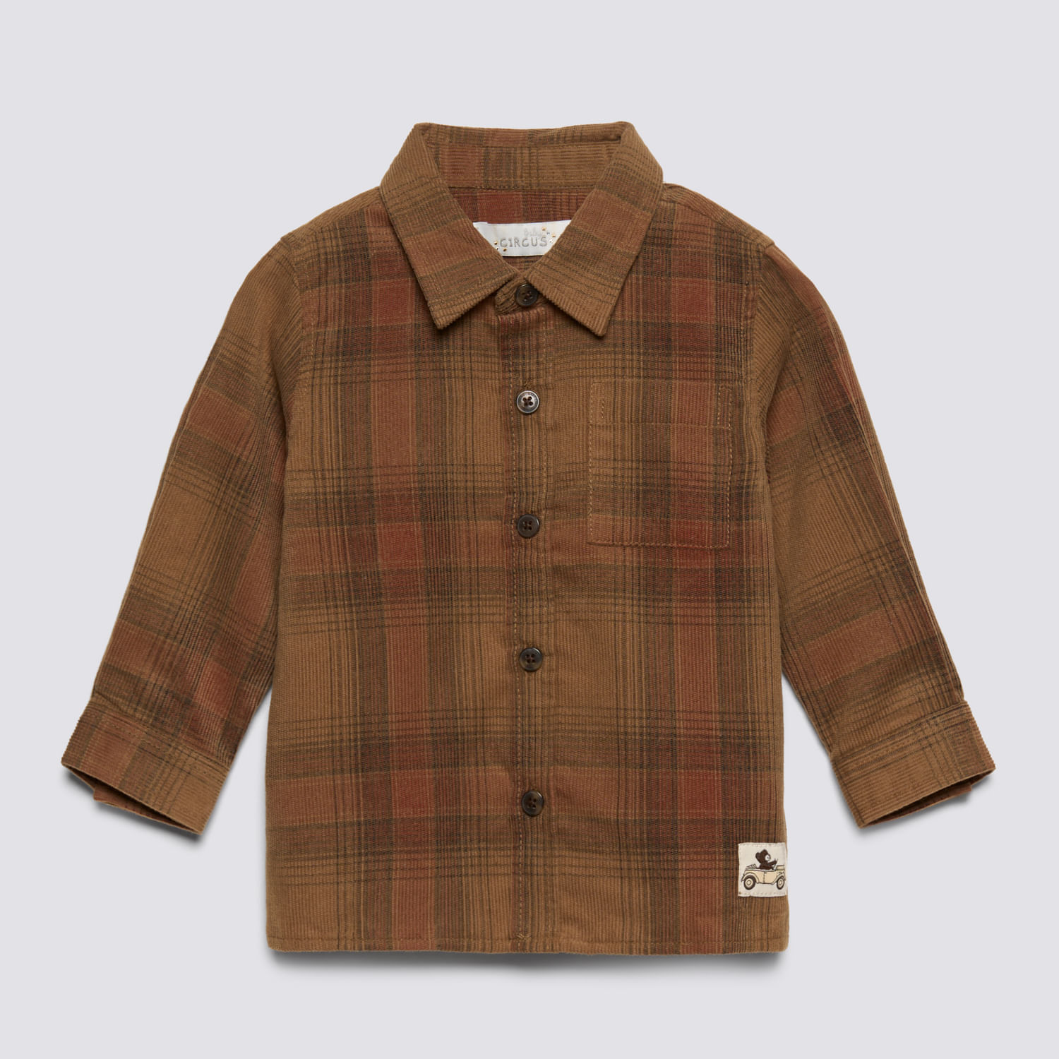 Camisa Manga Larga Para Bebé Niño Ride Checks Baby Circus Marron Talla 36M