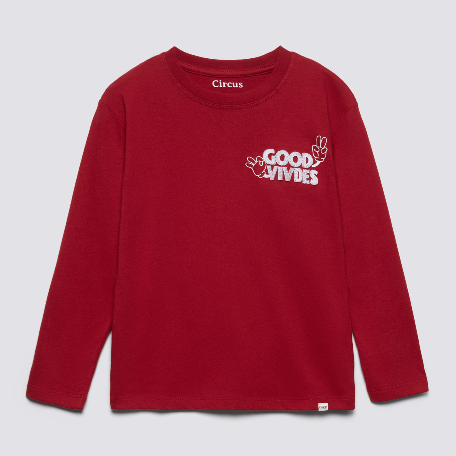 Polo Manga Larga Niño Flock Circus Rojo Talla 4