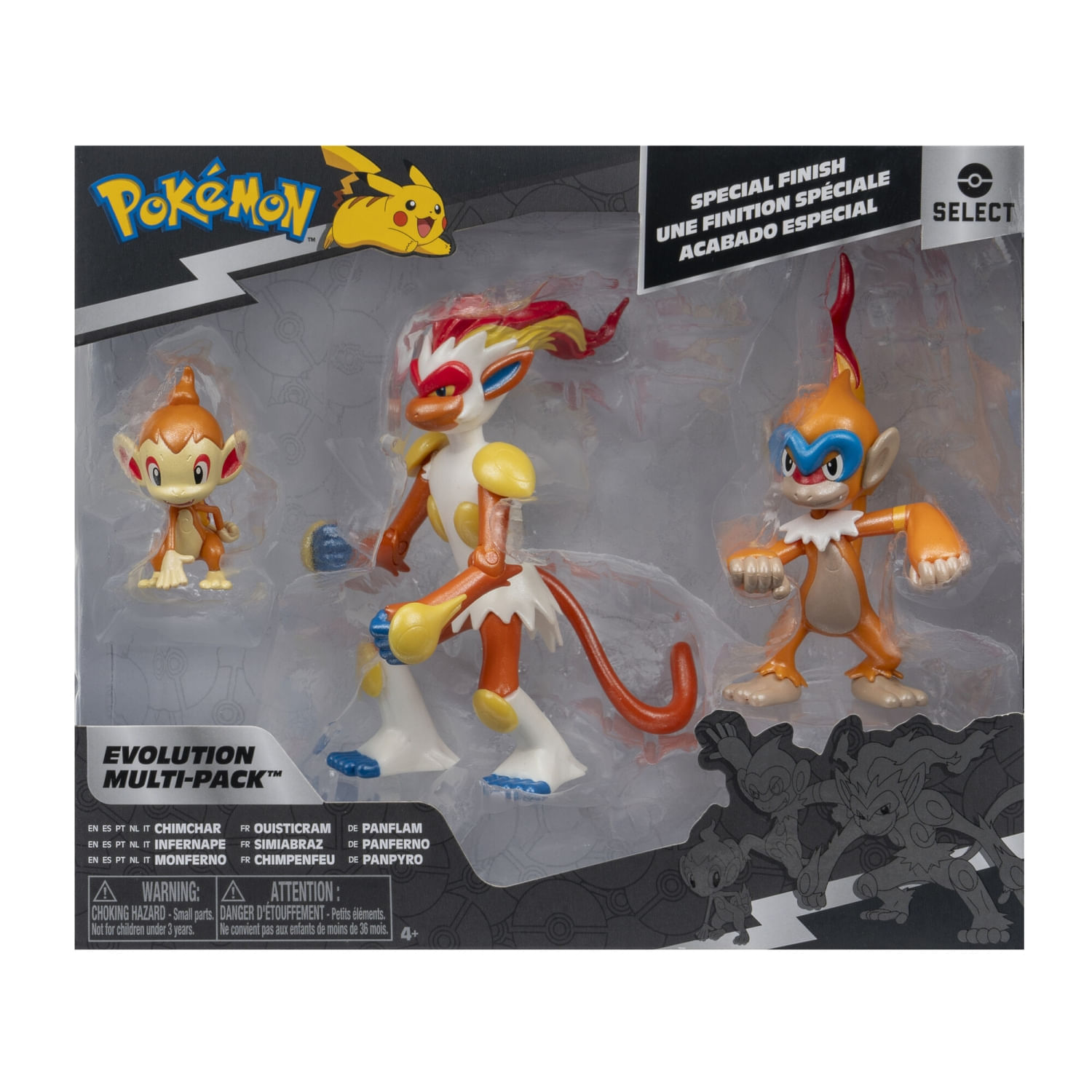 Multipack De Figuras Evolución De Chimchar Pokémon 3 Piezas