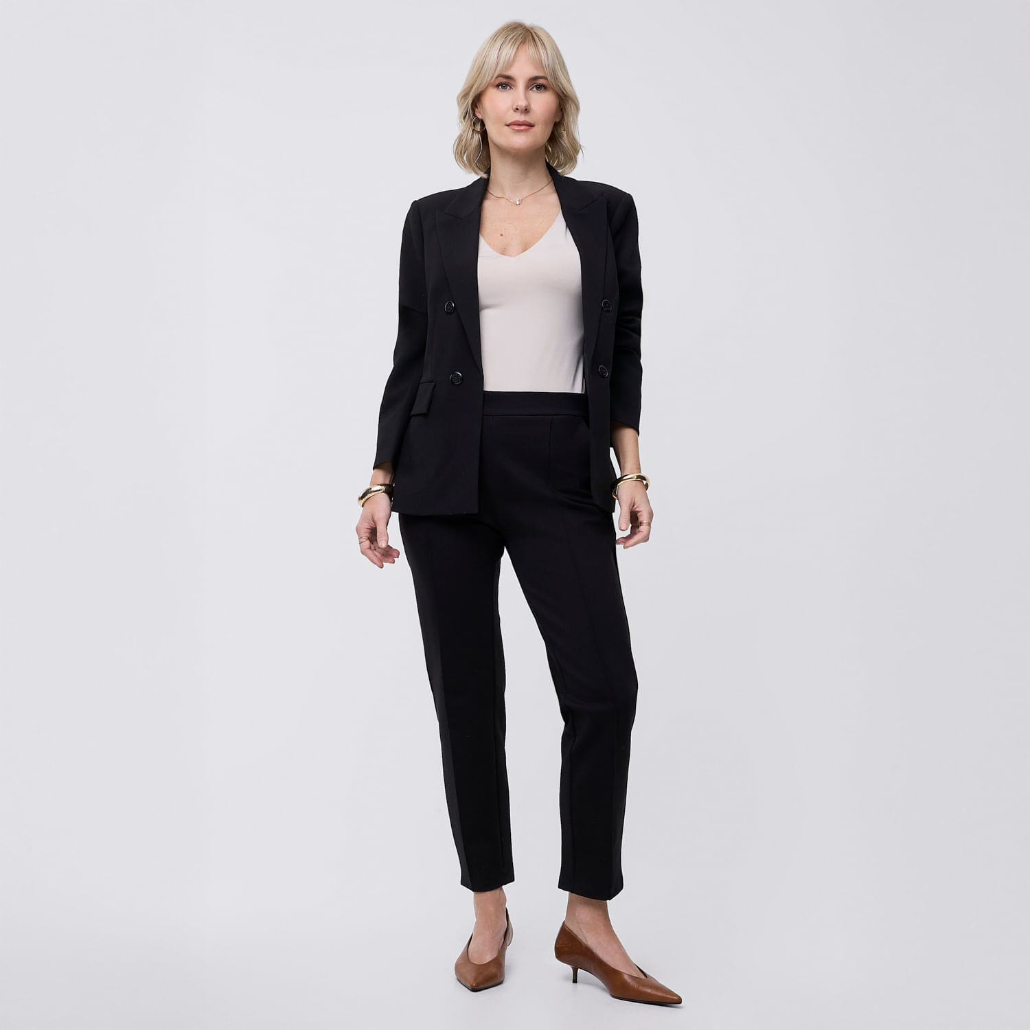 Pantalón Mujer Punto Zafin Negro L