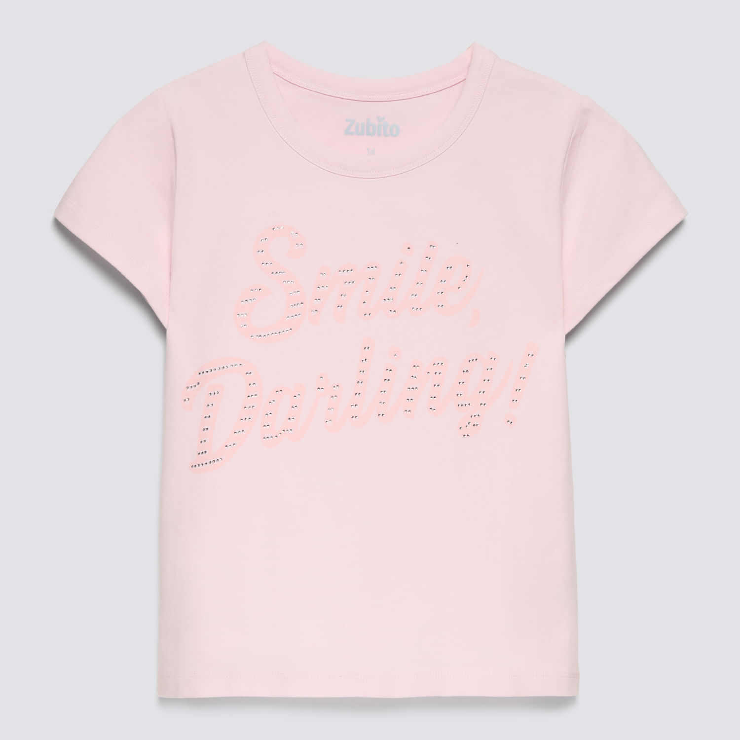 Polo Manga Corta Teen Niña Stretch Studs Zubito Rosado Talla 14