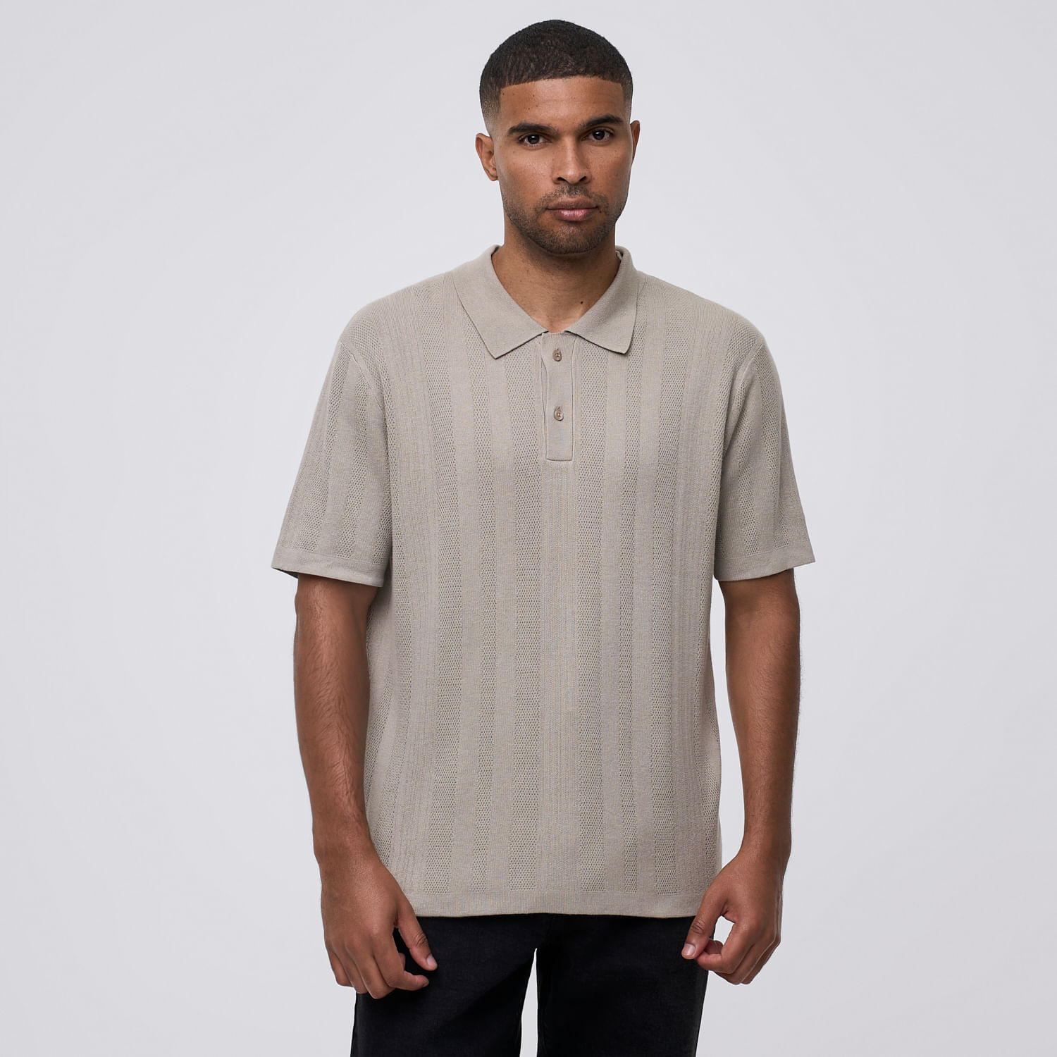 Polo Hombre Tejido Viscosa Malabar Beige Talla S