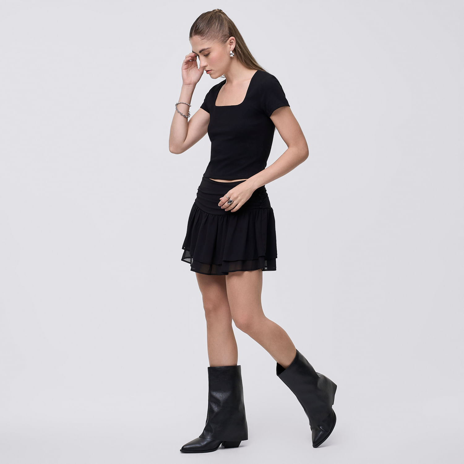 Falda Corta Mujer Hypnotic Negro XS