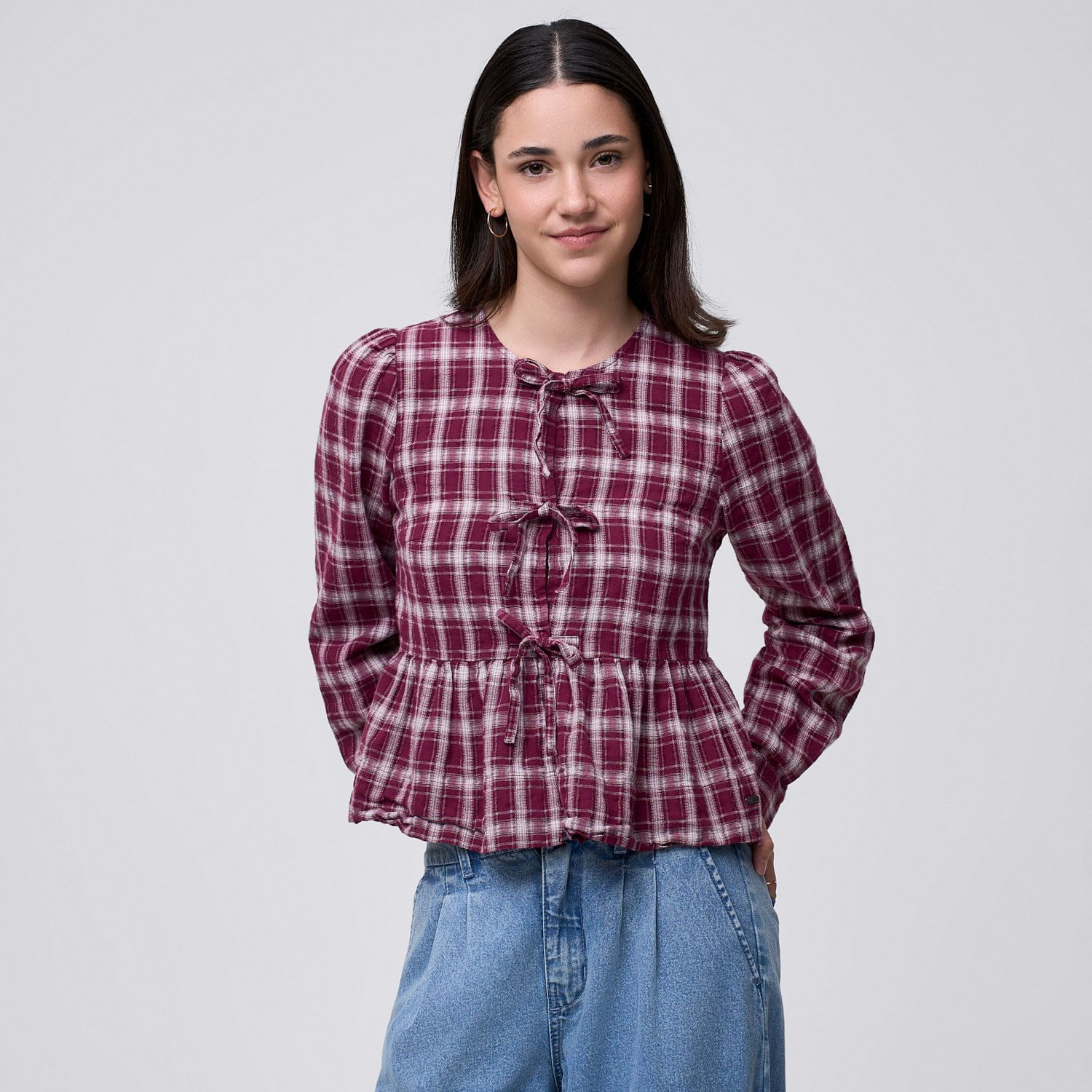 Blusa Mujer Lazo Amc Manga Larga Combo1 L
