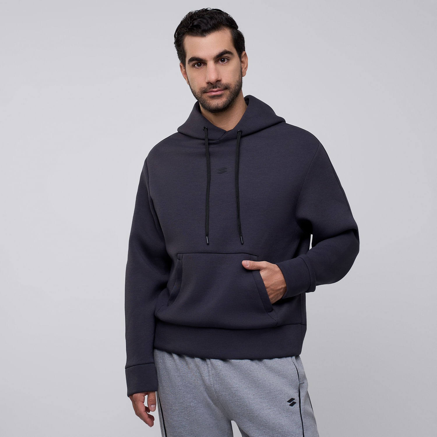 Polera Deportiva Hombre Podium Pocket Charcoal M