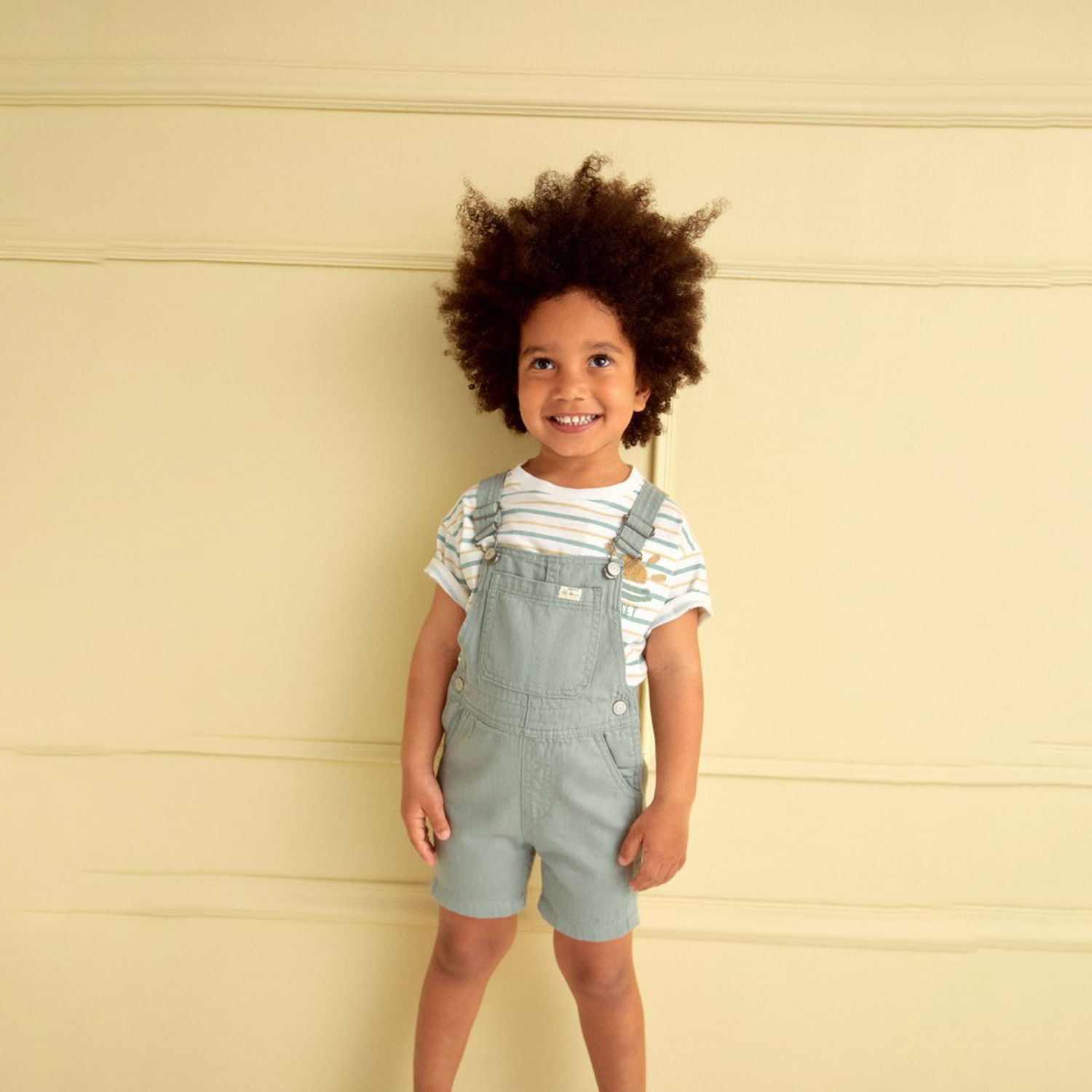 Enterizo Bebe Niño Sfera Denim Color Kaki 6-12M