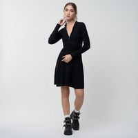 Vestido Corto Mujer Zip Hypnotic Manga Larga