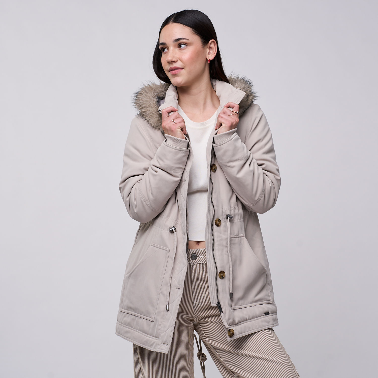 Casaca Mujer New Palar Amc Taupe M