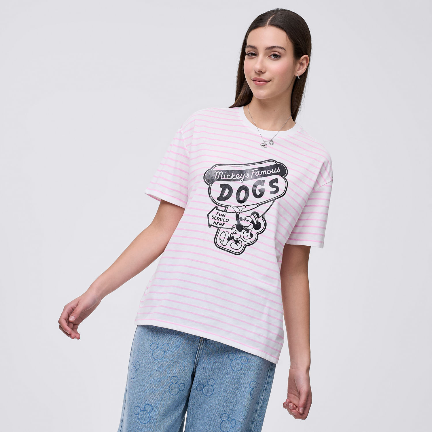 Polo Mujer Famous Disney Manga Corta Blanco S