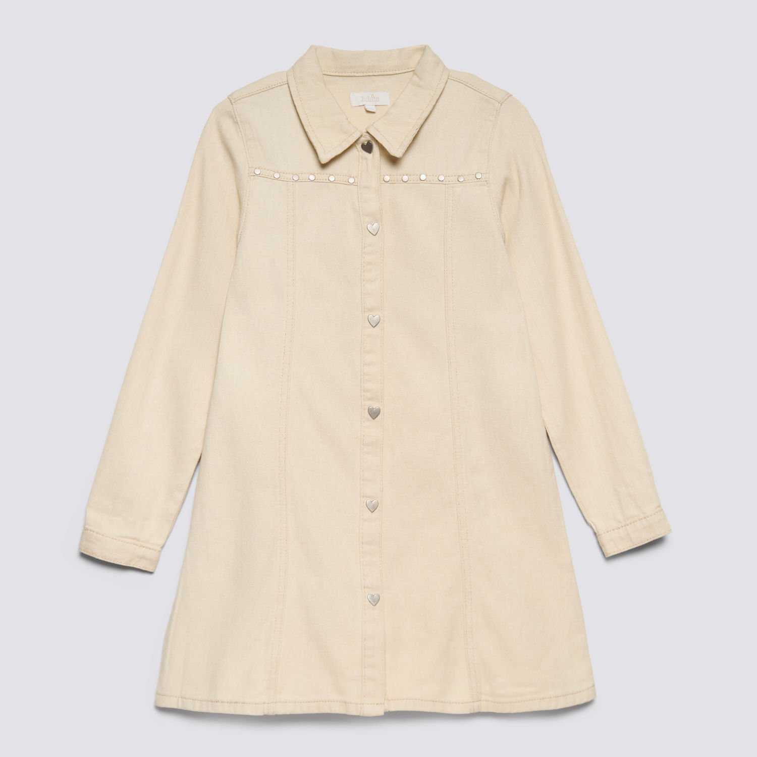 Vestido Teen Niña Bull Tachas Zubito Beige Talla 16