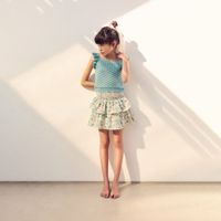 Falda Niña Sfera Pantalon Volantes Aop F Crudo