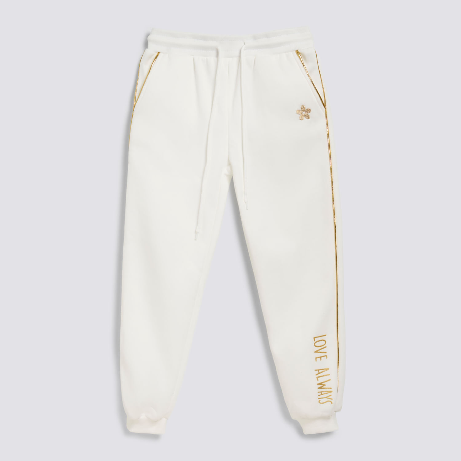 Pantalón Buzo Niña Lurex Circus Beige Talla 4
