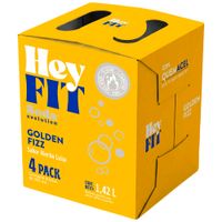 Pack Gaseosa HEY FIT Golden Fizz Lata 355ml Paquete 4un