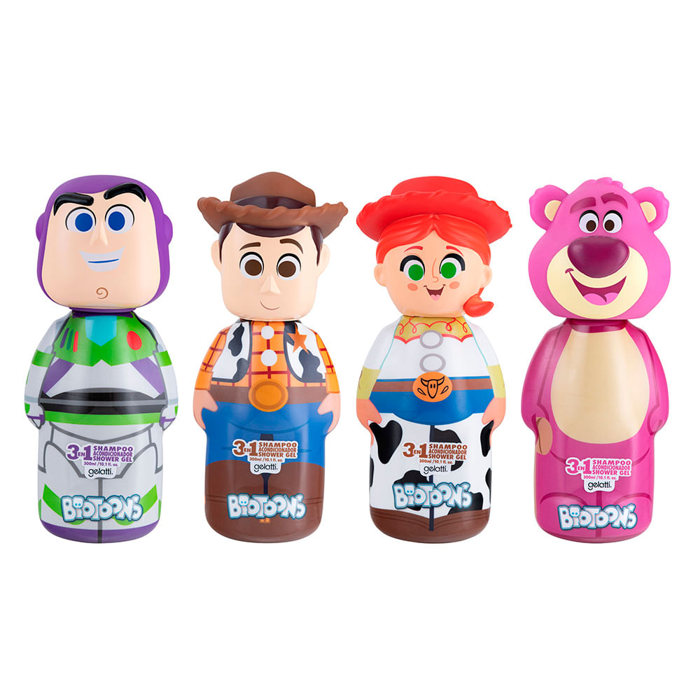 Shampoo 3en1 GELATTI Biotoons Toy Story Frasco 300ml