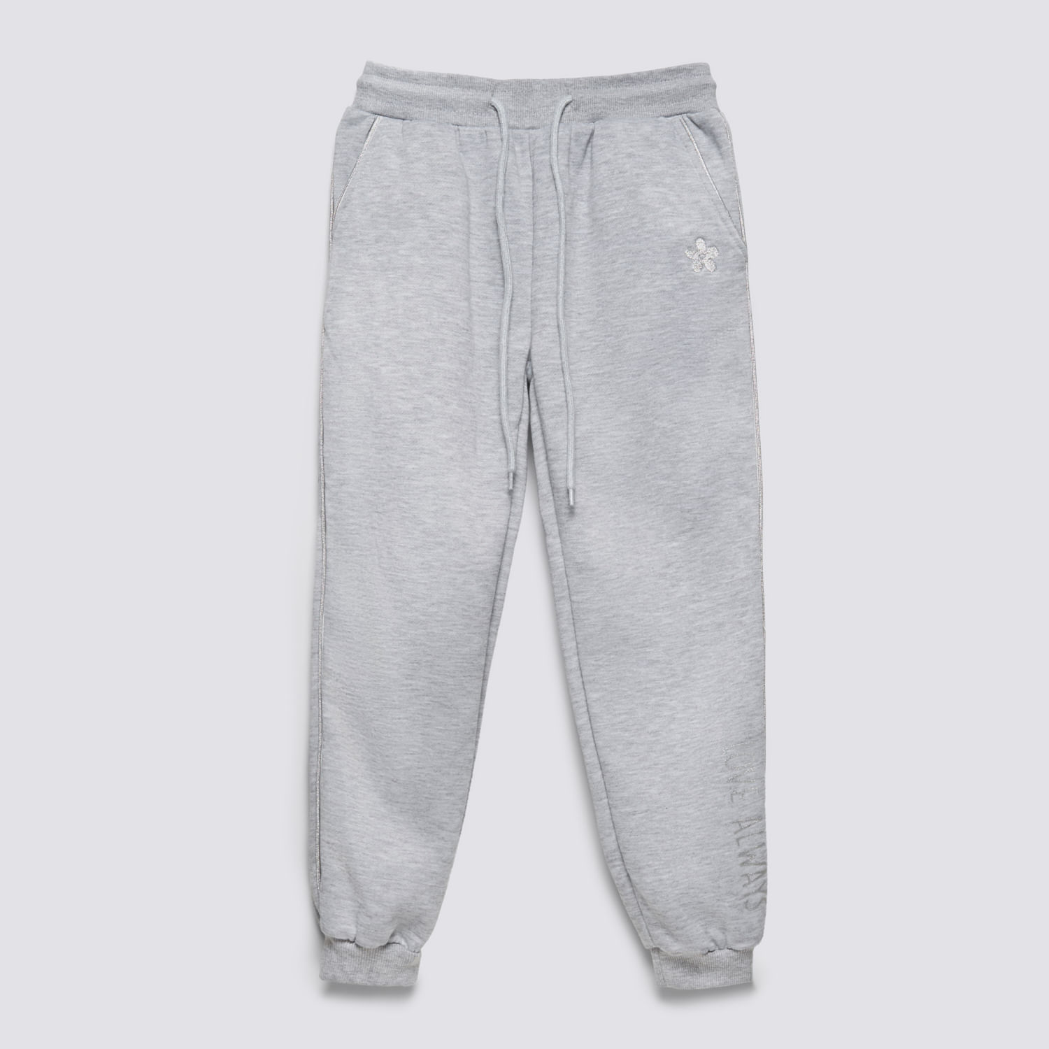 Pantalón Buzo Niña Lurex Circus Gris Melange Talla 12