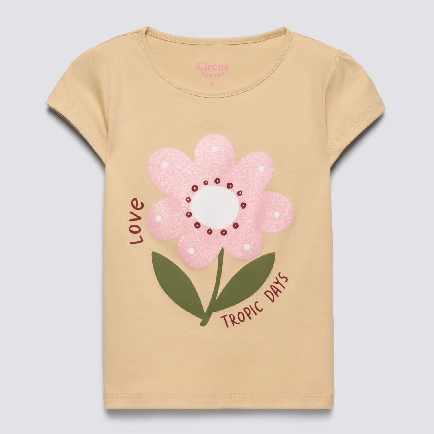 Polo Manga Corta Niña Gamuzado Circus Beige Talla 10