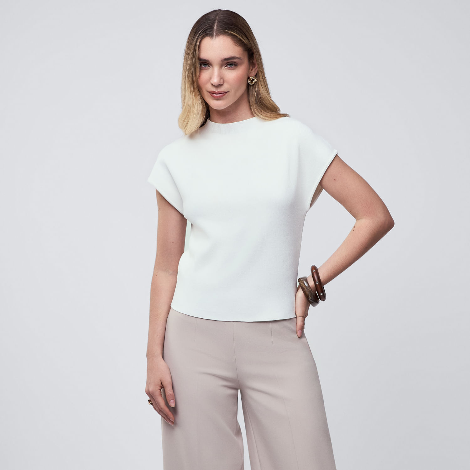 Polo Mujer Touch Malabar Manga Murciélago Polo Mujer Touch Malabar Off White XS