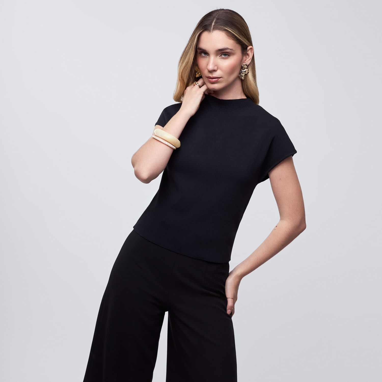 Polo Mujer Touch Malabar Manga Murciélago Polo Mujer Touch Malabar Negro XS
