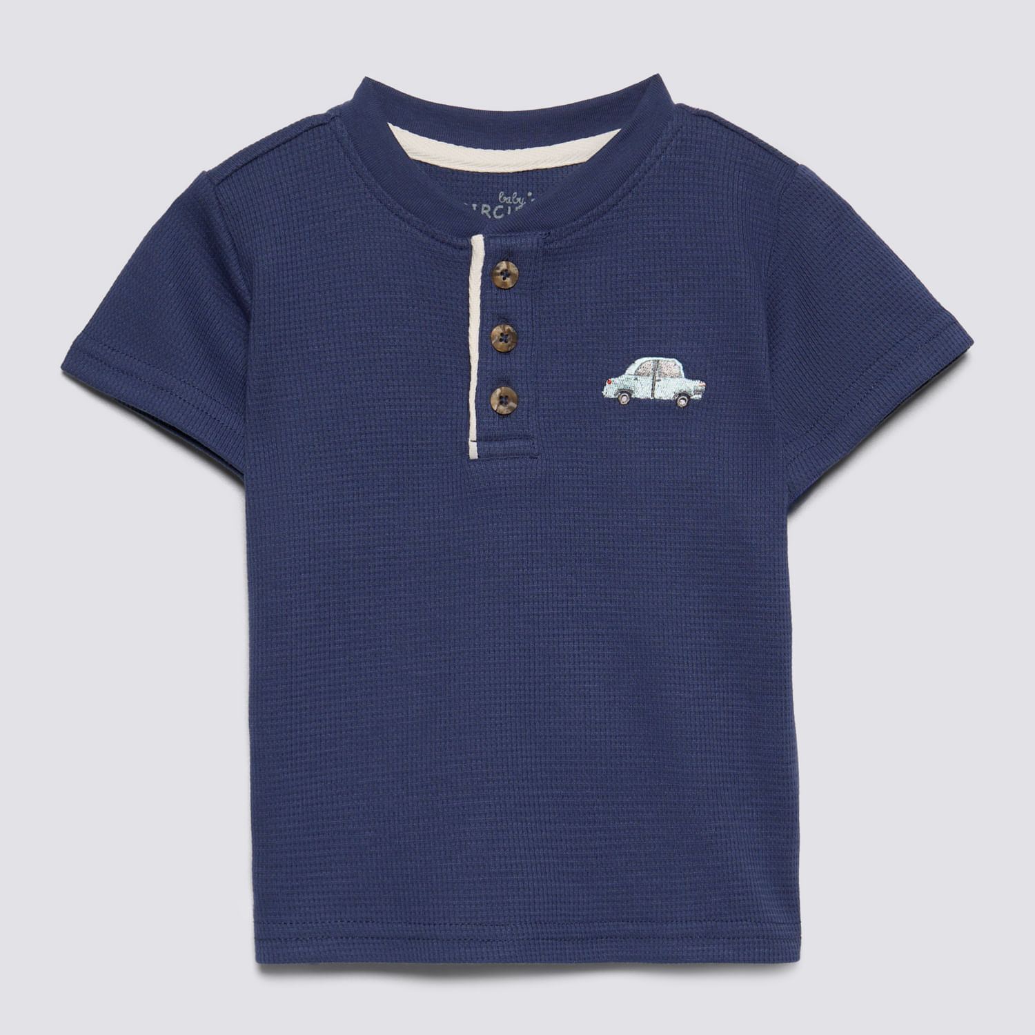 Polo Manga Corta Bebé Niño Solid Waffle Baby Circus Azul Acero Talla 36M