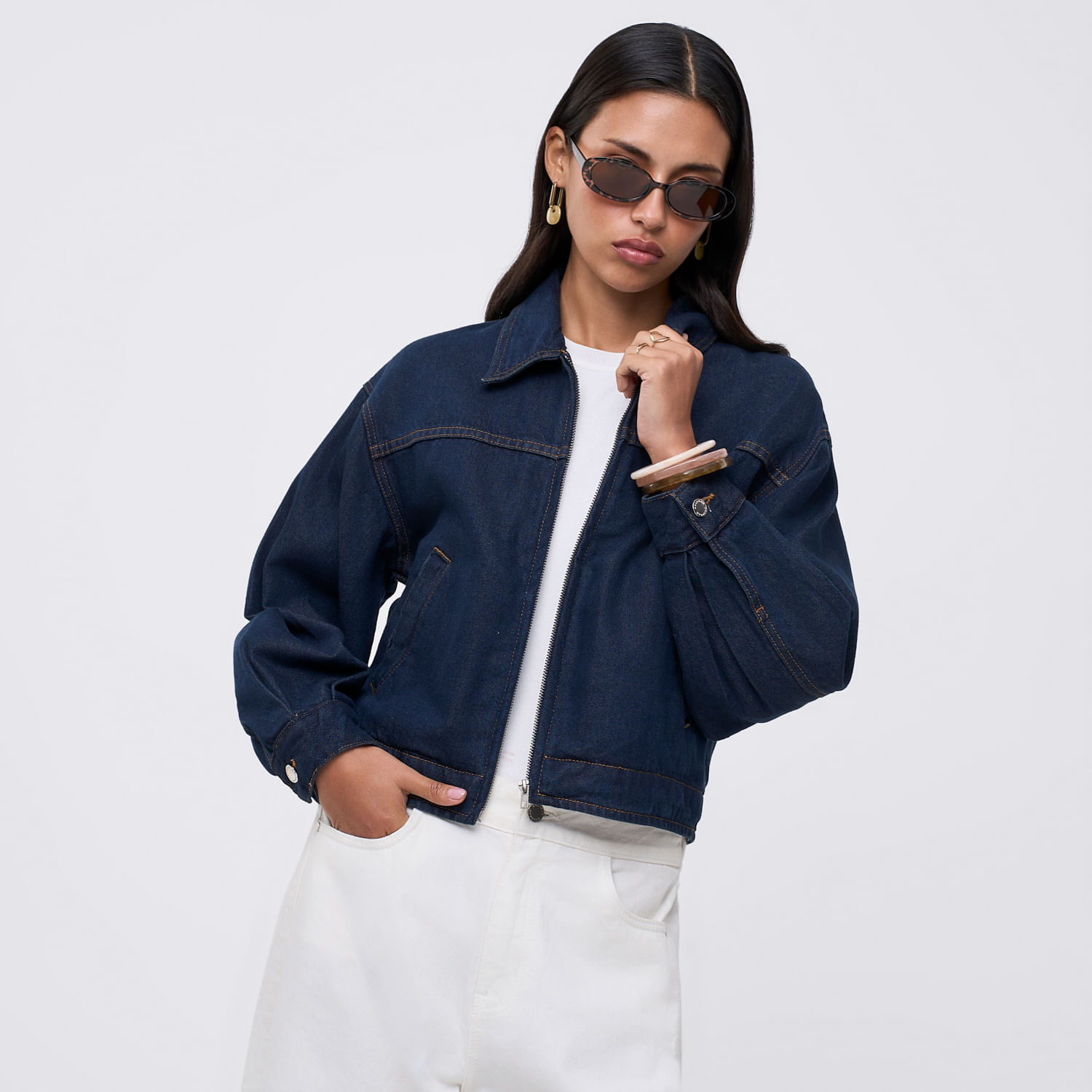 Casaca Mujer Flaps Malabar Azul Marino Xs