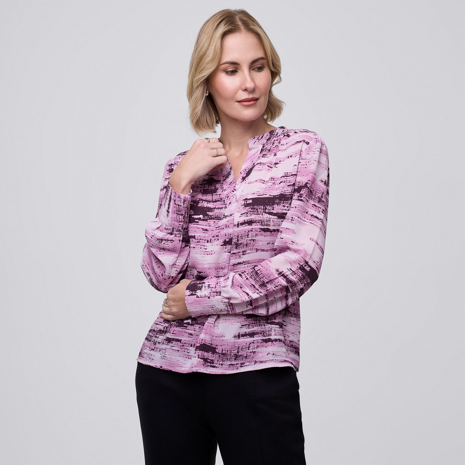 Blusa Mujer Nina Zafin Manga 3/4 Combo3 M