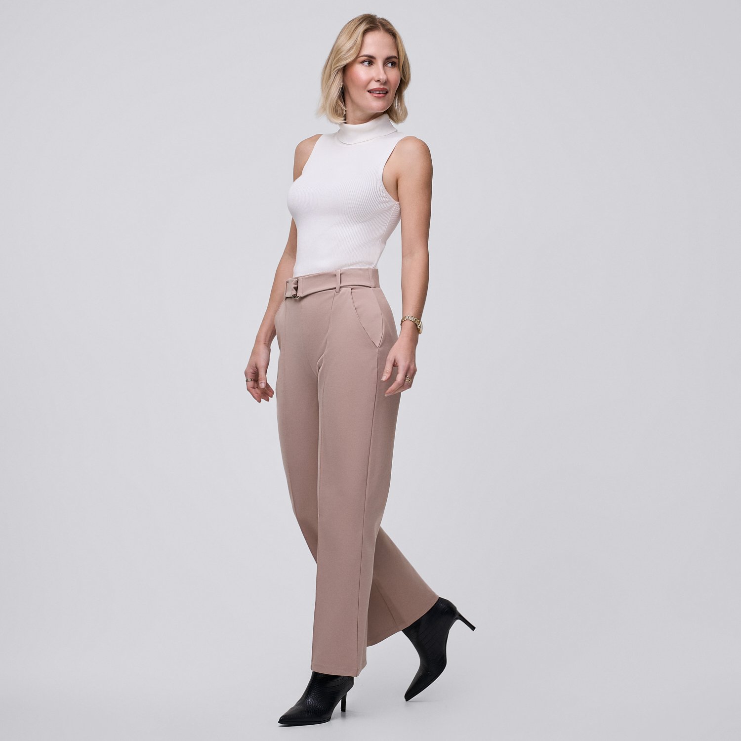 Pantalón Mujer Hebilla Zafin Arena M