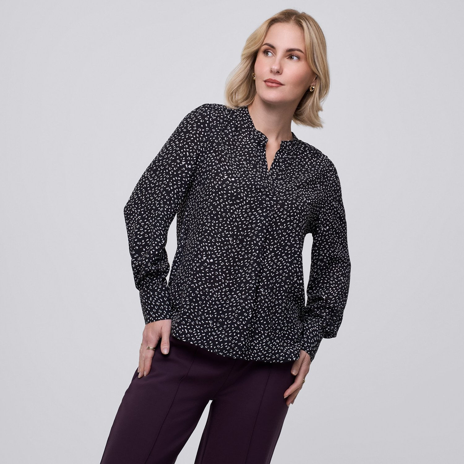 Blusa Mujer Nina Zafin Manga 3/4 Combo1 L